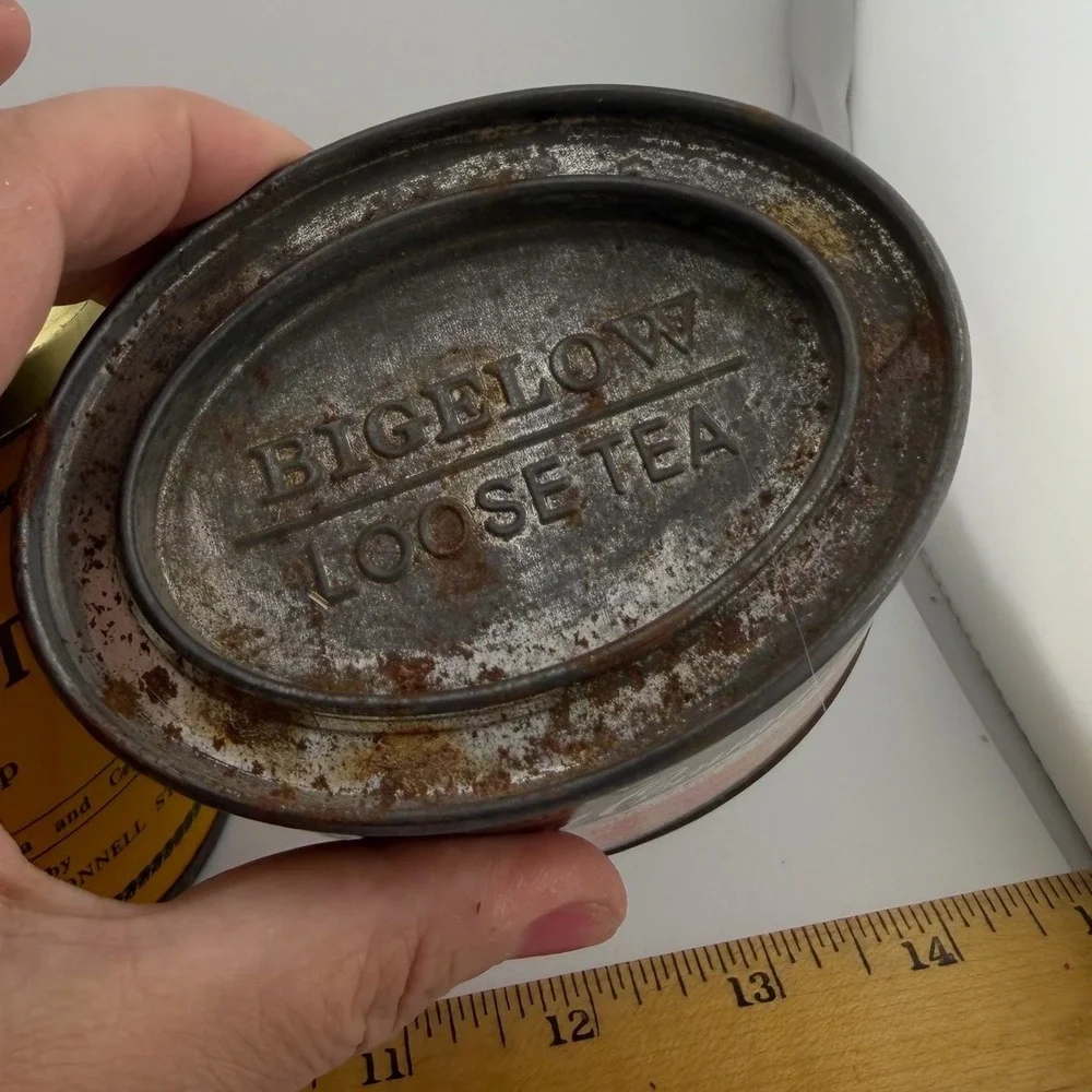 Bigelow Campbell's Vintage Tea Tin Set Rustic Decor